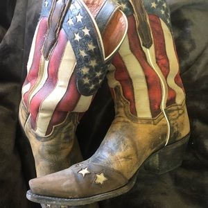 Distressed American Flag Dan Post Boots